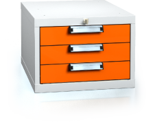 Závěsný univerzální kontejner pro pracovní stoly 351 x 480 x 600 - 3x zásuvka